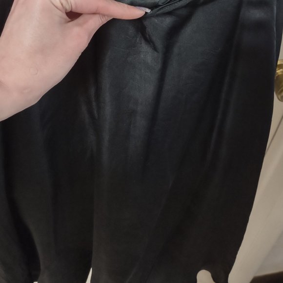 Chan Luu charcoal 100% silk skirt Size L - Picture 2 of 9